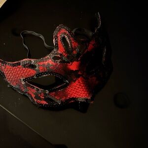 Red black Halloween masquerade mask